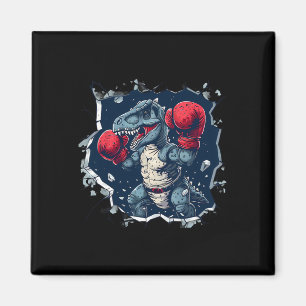 Box-Dinosaur Boxer T-Rex Kickboxen Dino Boxen Magnet