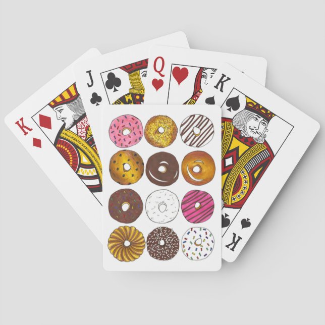 Box Donuts Dutzend Doughnüsse Donut Food Cards Spielkarten (Rückseite)