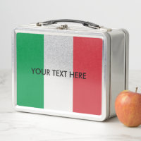 Drapeau italien boîte à lunch en métal personnalis