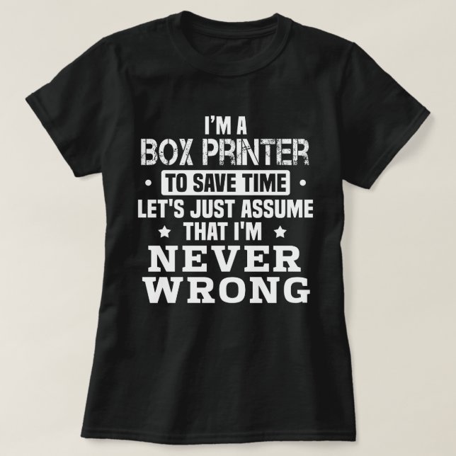 Box-Drucker T-Shirt (Design vorne)