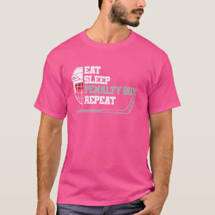Box "Eat Sleep Penalty" Wiederholung - Eishockey T-Shirt