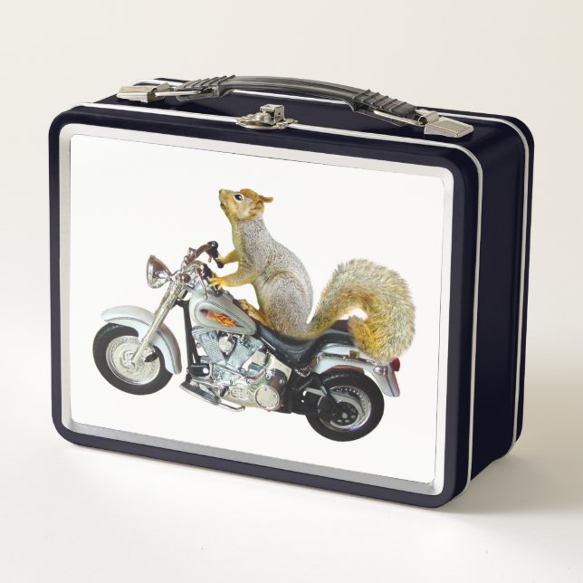 Box Écureuil sur boîte à lunch pour moto (Devant)