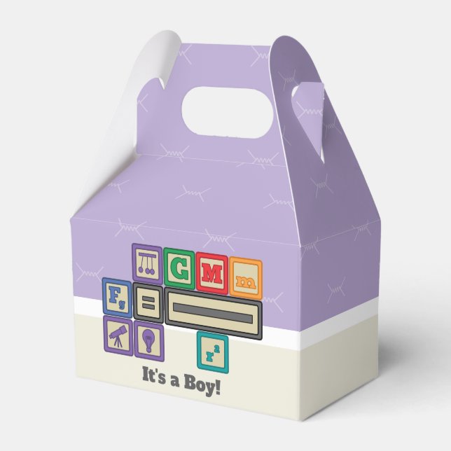 Box "Future Physicist's Blocks Baby Shower Fevor" Geschenkschachtel (Vorderseite)