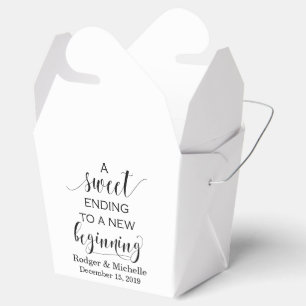 Box Gastgeschenk Hochzeit - Sweet End to New Begin Geschenkschachtel