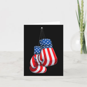 Box Gloves American Flag 4. Juli Boxing Karte