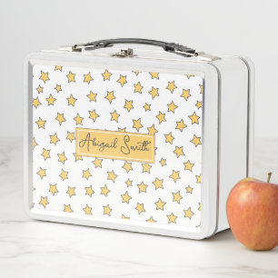 Box Jolie étoile Jaune Motif Boîte à lunch pour enfant