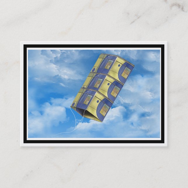 Box Kite in Sky Visitenkarte (Vorderseite)