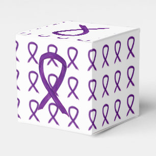 Box "lila Awareness Ribbon Custom Take Out" Geschenkschachtel