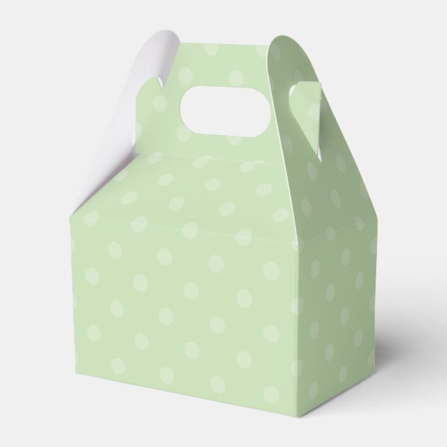 Box "Meadow Green Polka-Dot Bevorzugung" Geschenkschachtel (Vorderseite)