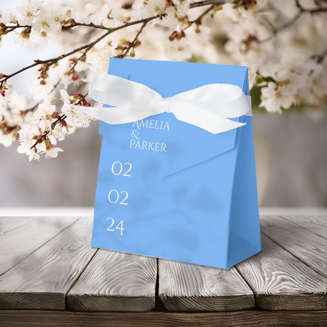 Box "Minimalistisch Blue Gastgeschenk Hochzeit" Geschenkschachtel (Von Creator hochgeladen)