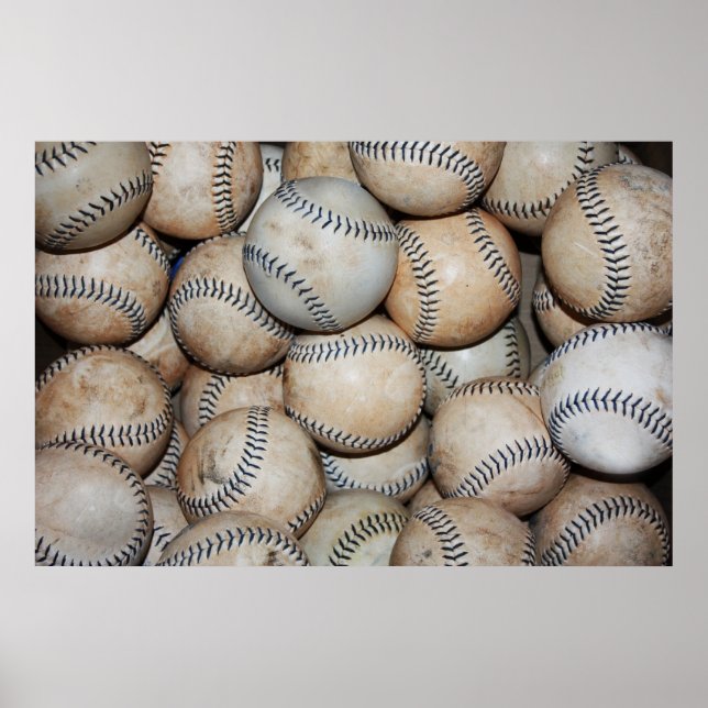 Box mit Baseballs Poster (Vorne)
