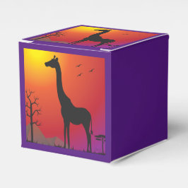 Box mit dem Sunset Giraffe Gastgeschenk Geschenkschachtel
