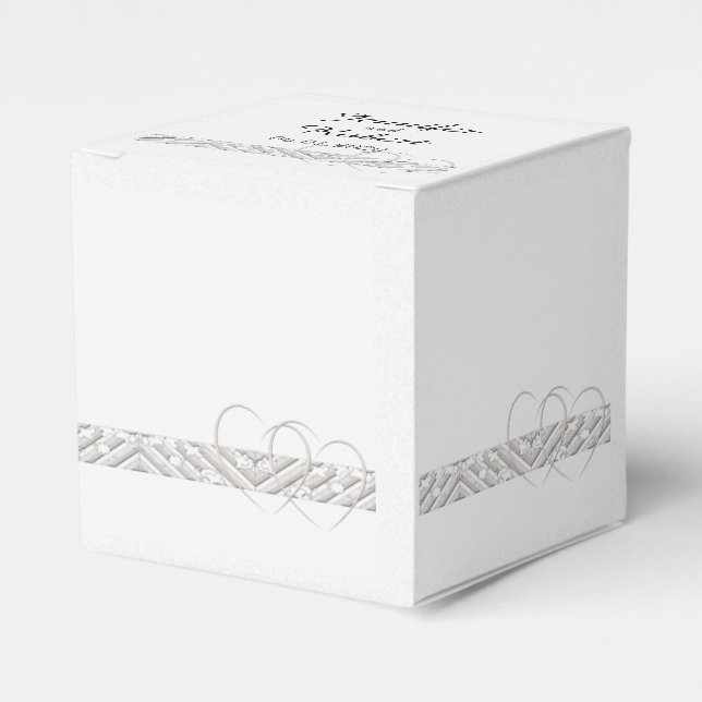 Box mit Herz-Kreislauf-Gastgeschenk Hochzeit Geschenkschachtel (Vorderseite)