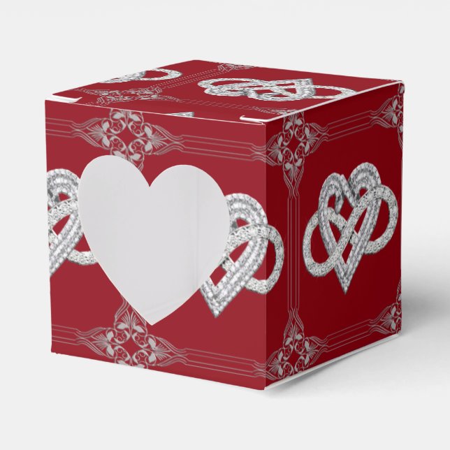 Box mit Infinity Heart Favor Geschenkschachtel (Vorderseite)