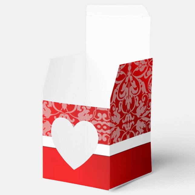 Box mit personalisiertem Rot und Weiß Damaskus Her Geschenkschachtel (Geöffnet)