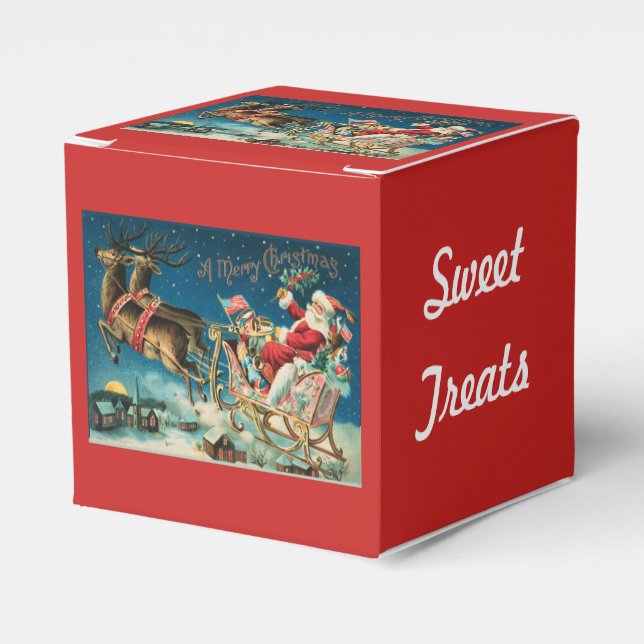 Box mit Santa und Sleigh Goodies Geschenkschachtel (Vorderseite)