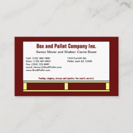 Box on Pallet, Blue Business Card Visitenkarte