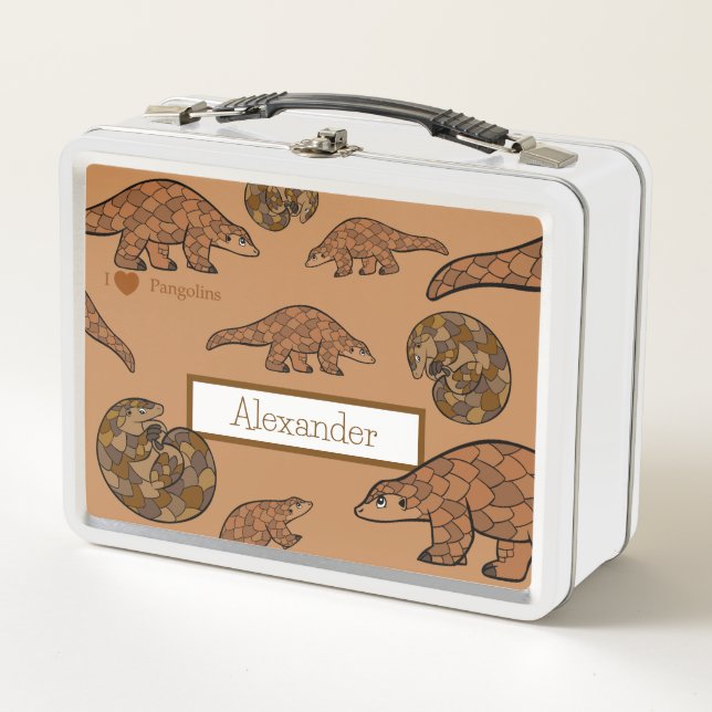 Box Pangolin avec le nom Boîte à lunch en métal (Devant)