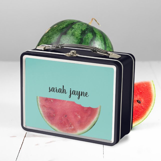 Box Pâte de pastèque Boîte à lunch en métal personnali (🍉Just add your name and enjoy another slice of watermelon! 🍉 )