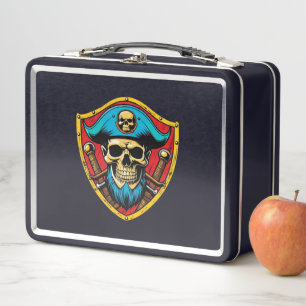 Box Pirate Capitaine Boîte à lunch en métal