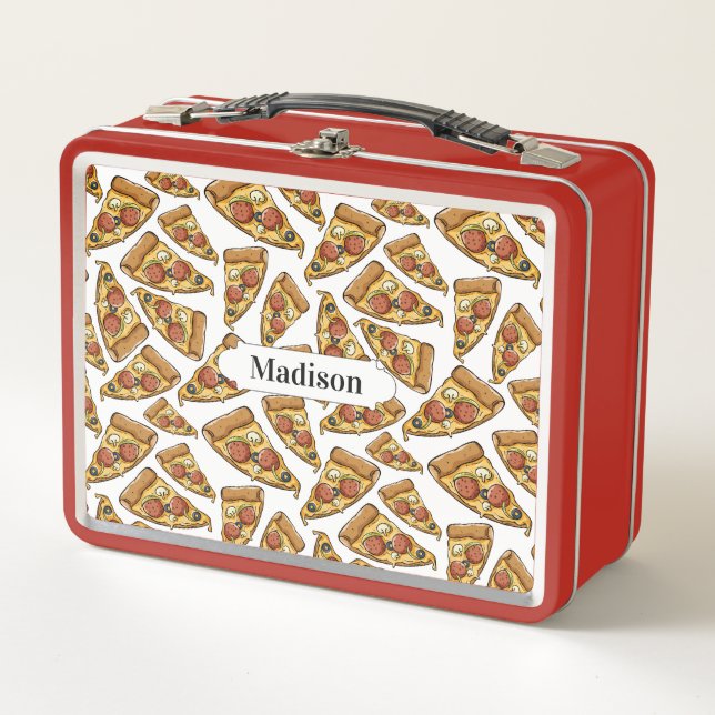 Box Pizza Motif personnalisable boîte à lunch (Devant)
