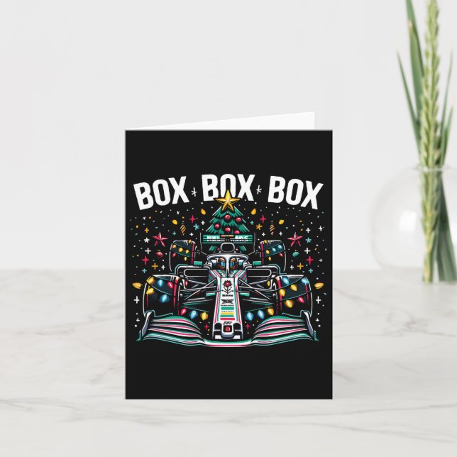 Box Racing Car Box Radio Call Fun Christmas Tr Karte (Vorderseite)