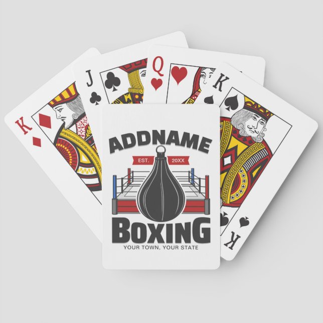 Box-Ring ADD NAME BOXER GYM-Speed-Bag Spielkarten (Rückseite)