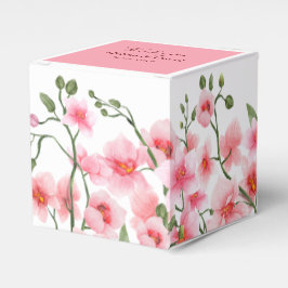 Box Rosa Orchid Florals Gastgeschenk Hochzeit Geschenkschachtel