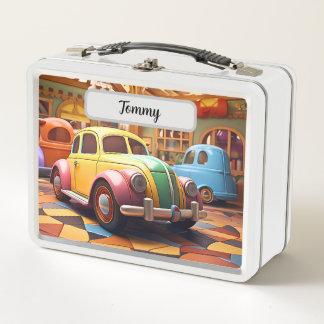 Box Super Cute Retro voiture jouets Boîte à lunch