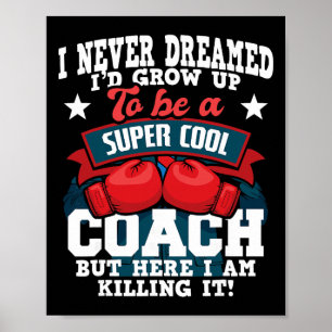 Box-Trainer - Kickboxen Kickboxer Fitnessstudio Bo Poster