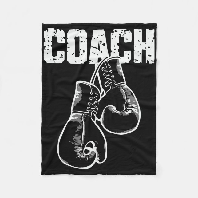 Box-Trainer Kickboxen Retro-Boxhandschuhe Boxer  Fleecedecke (Vorderseite)