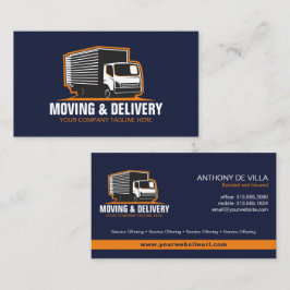 Box Truck Moving & Delivery Service Company Visitenkarte