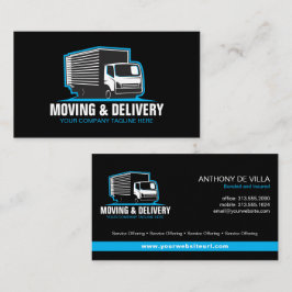 Box Truck Transport Hauling Delivery Service Compa Visitenkarte
