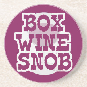 Box-Wein-Snob Sandstein Untersetzer