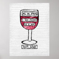Box Wine Glass Poster