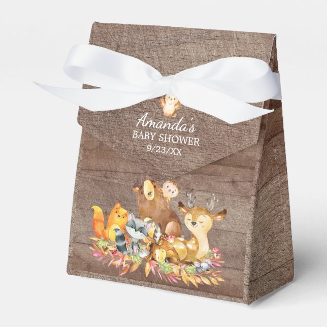 Box Woodland Animals Baby Showroom Geschenkschachtel (Vorderseite)