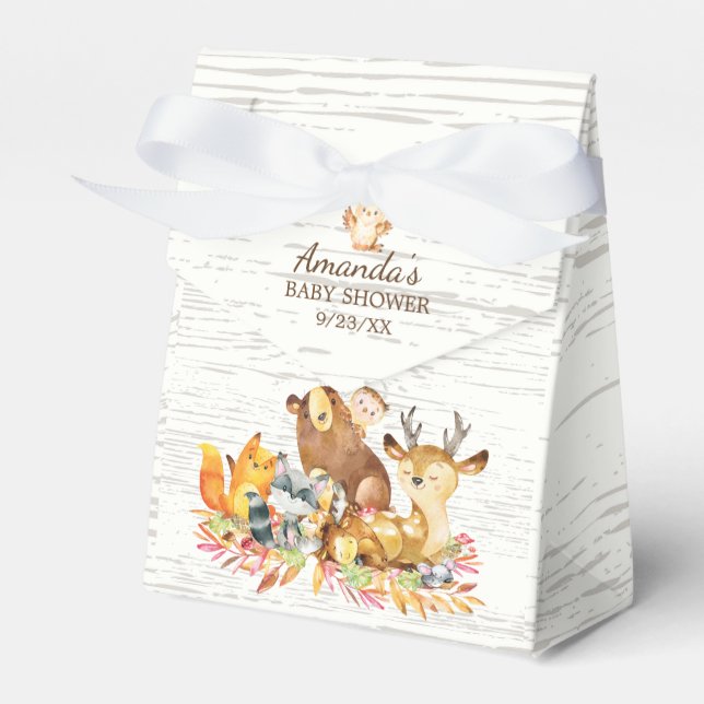 Box Woodland Animals Baby Showroom Geschenkschachtel (Vorderseite)