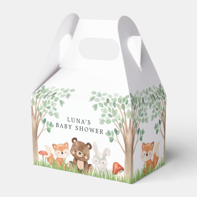 Box Woodland Animals Baby Showroom Geschenkschachtel (Vorderseite)
