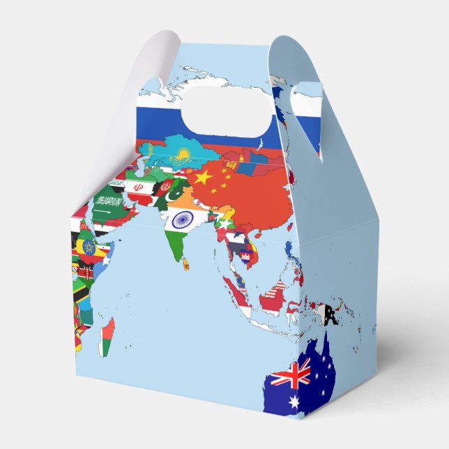 Box "World Map of Flags" Geschenkschachtel (Vorderseite)