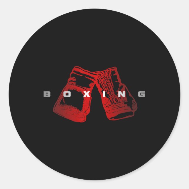 Boxbekleidung - Boxen 7  Runder Aufkleber (Vorderseite)
