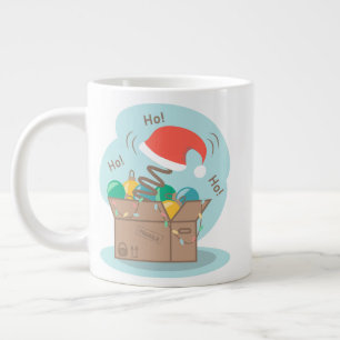 Boxbox mit Weihnachtsdekoration und Weihnachtsmann Jumbo-Tasse