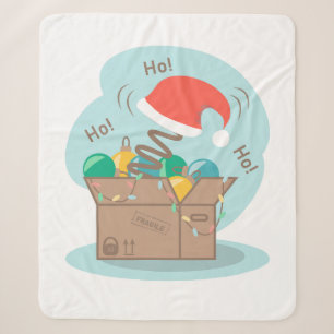 Boxbox mit Weihnachtsdekoration und Weihnachtsmann Sherpadecke