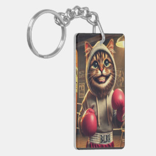 Boxchamp? - Katze mit Boxhandschuhen Schlüsselanhänger