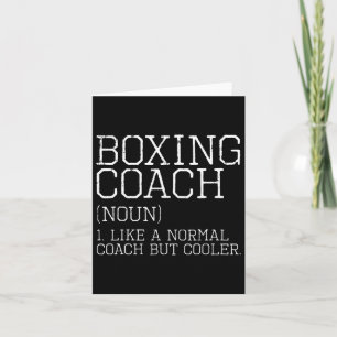 Boxcoach Funny Sports Definition Trainer Geschenk Karte