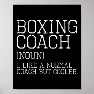 Boxcoach Funny Sports Definition Trainer Geschenk Poster