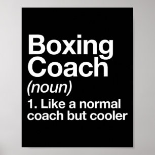 Boxcoach Funny Sports Definition Trainer Marti Poster