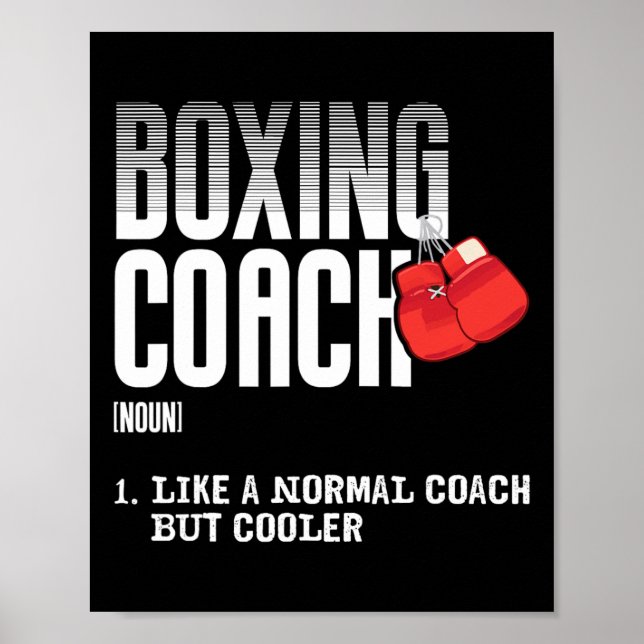 Boxcoach Funny Sports Definition Trainer Poster (Vorne)