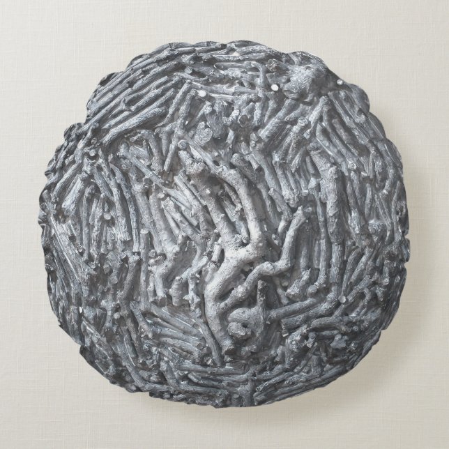 Boxcuttings: Mond Rundes Kissen (Vorderseite)