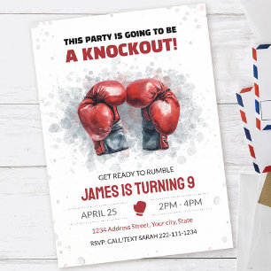 Boxe d'aquarelle Invitation d'anniversaire