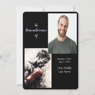 Boxe Invitation du service commémoratif